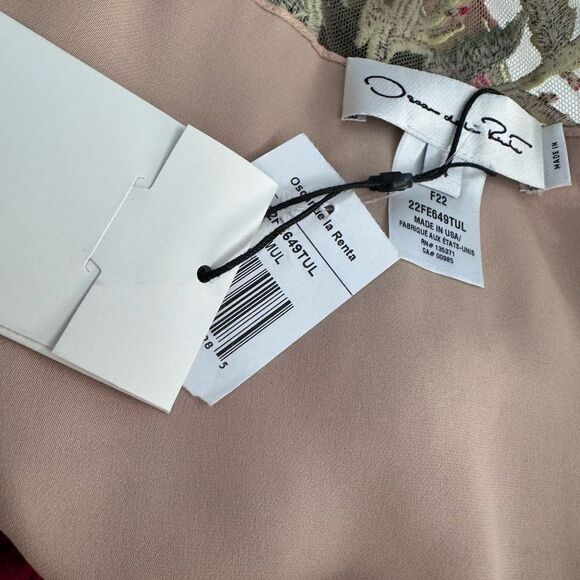 NWT Oscar de la Renta Embroidered Cocktail Dress (4) - Picture 10 of 12